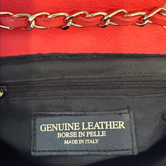 Chic Borse In Pelle Genuine Leather Pinkish Coral Mini Crossbody Bag - Picture 10 of 12